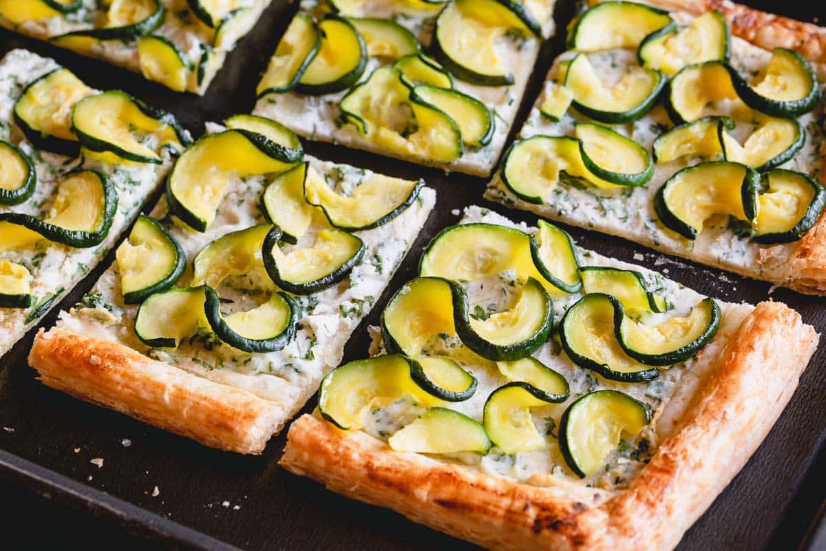 Zucchini Ricotta Tart Sweet & Savory