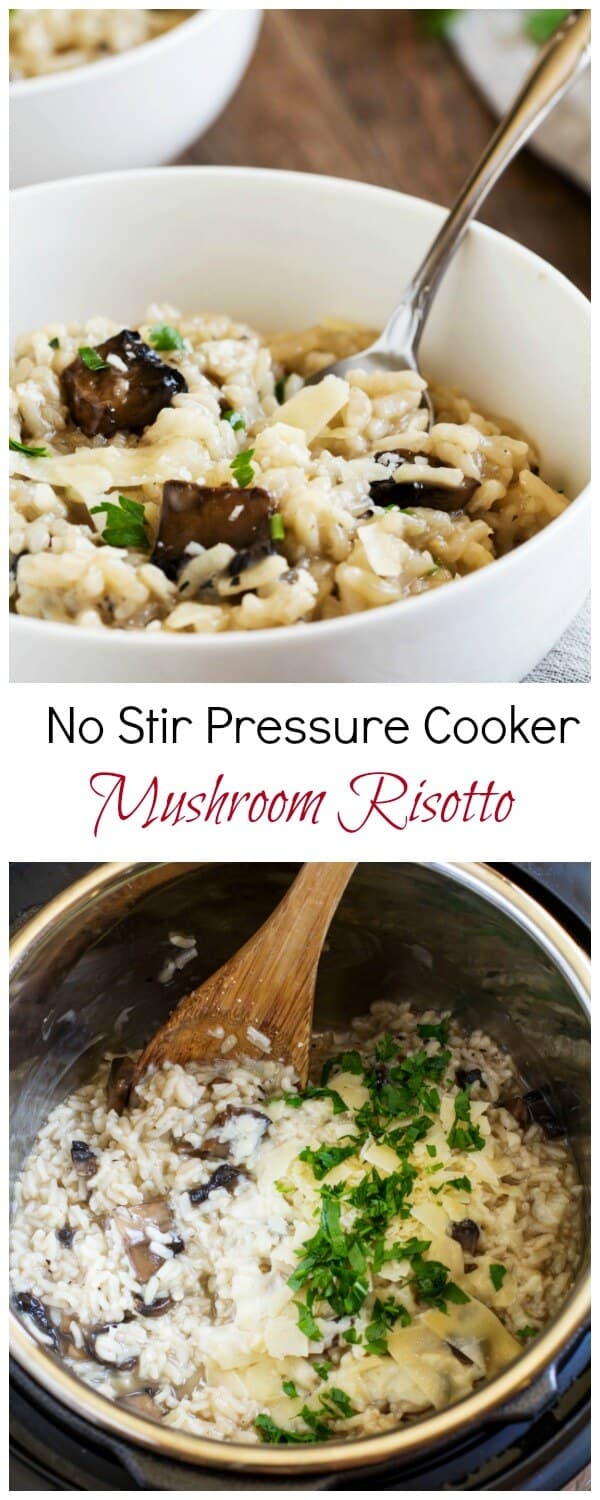 No Stir Pressure Cooker Mushroom Risotto Sweet & Savory by Shinee