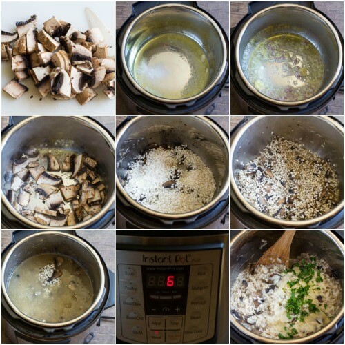 No Stir Pressure Cooker Mushroom Risotto Sweet & Savory by Shinee