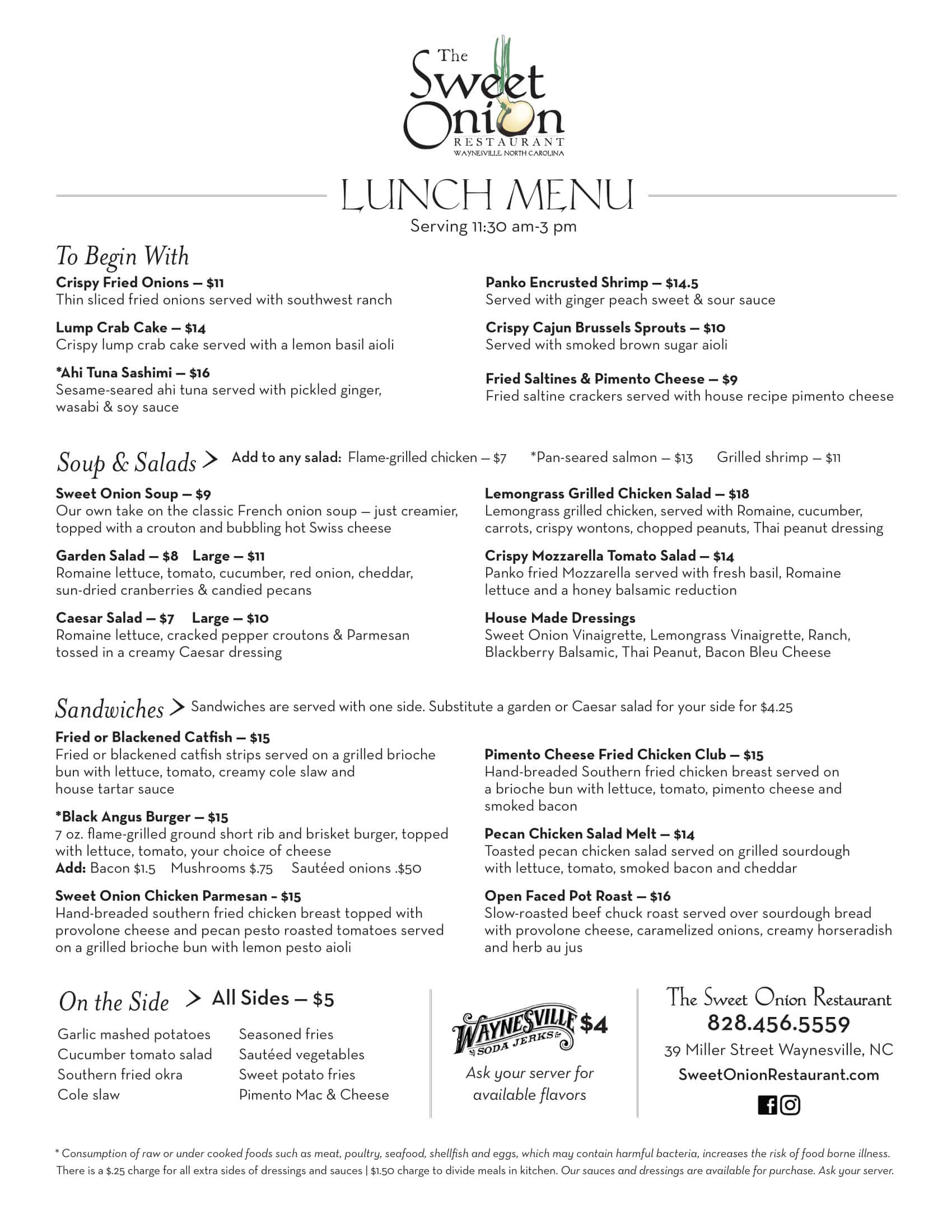 The Sweet Onion Restaurant In Waynesville, NC