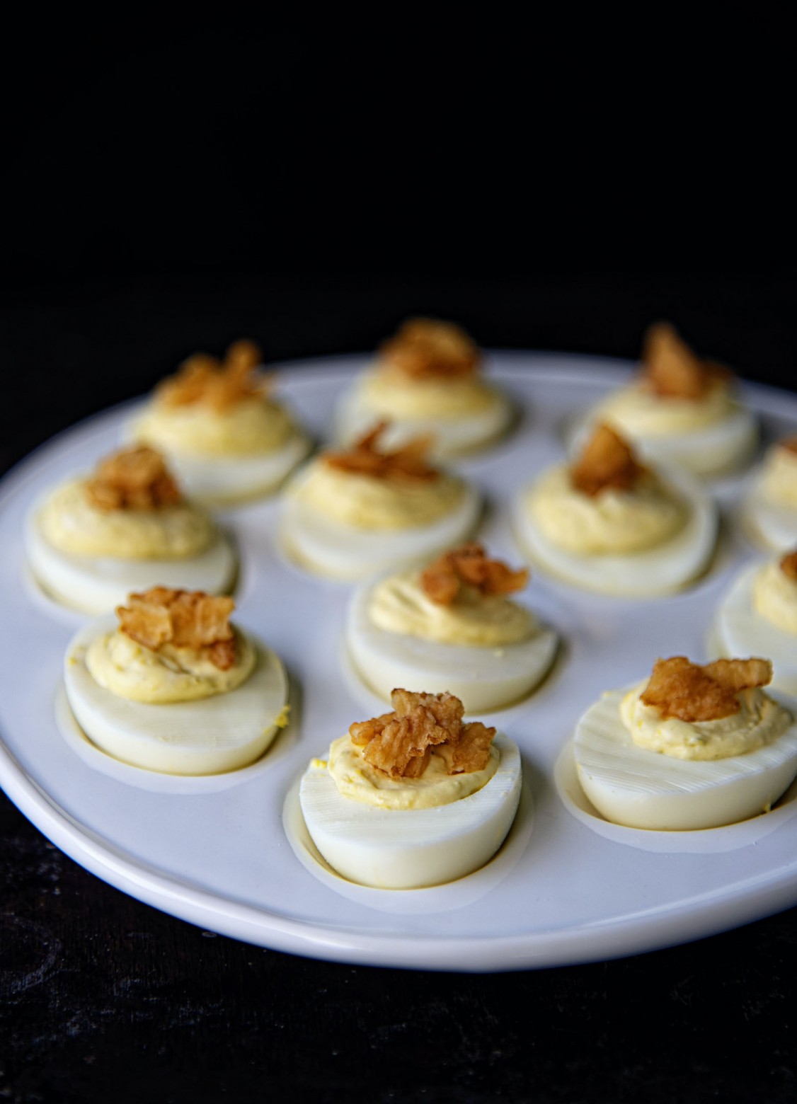 French Onion Dip Deviled Eggs