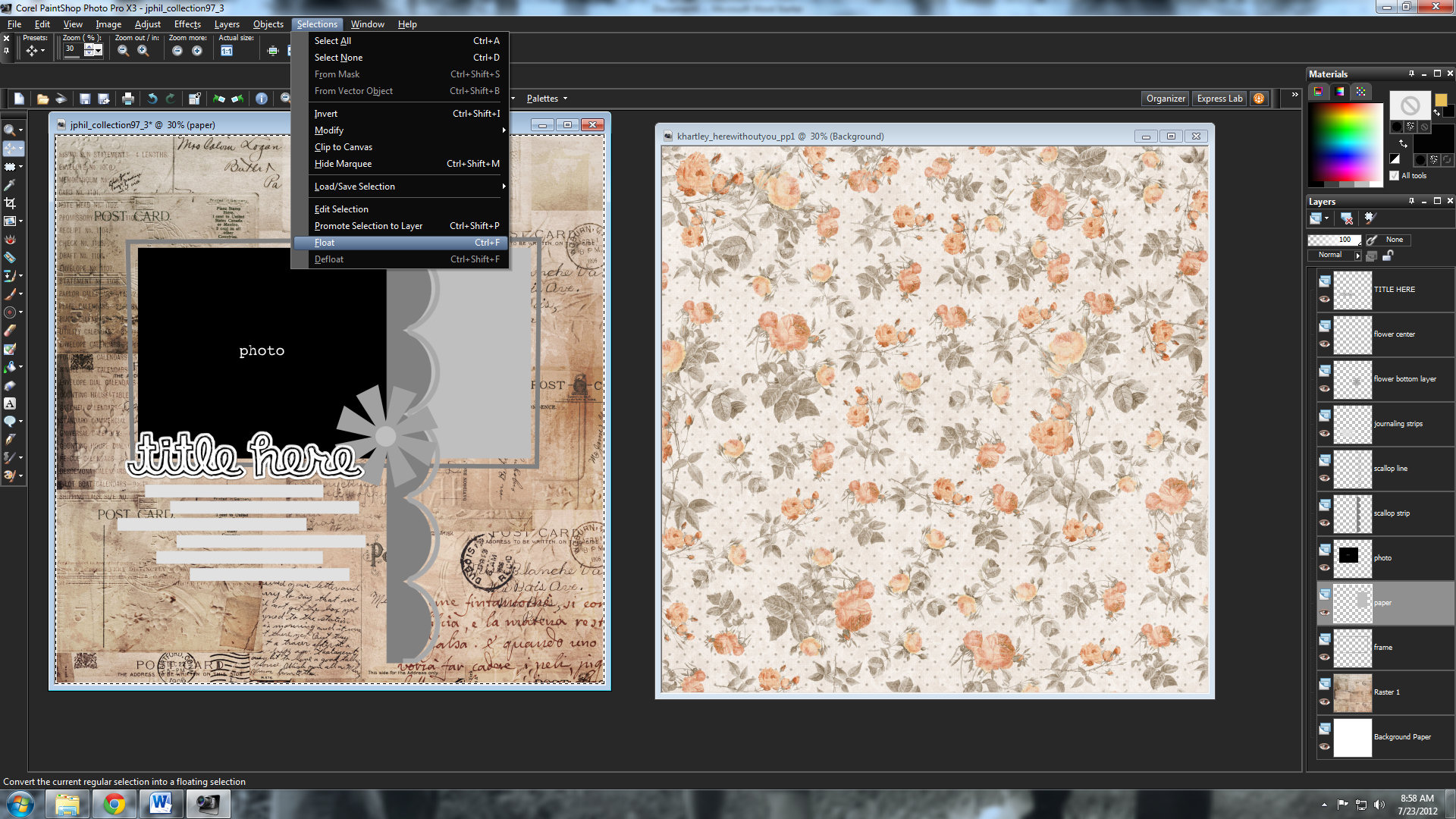 Tutorials by Sweet Shoppe Designs » Using Templates in Paint Shop Pro X3