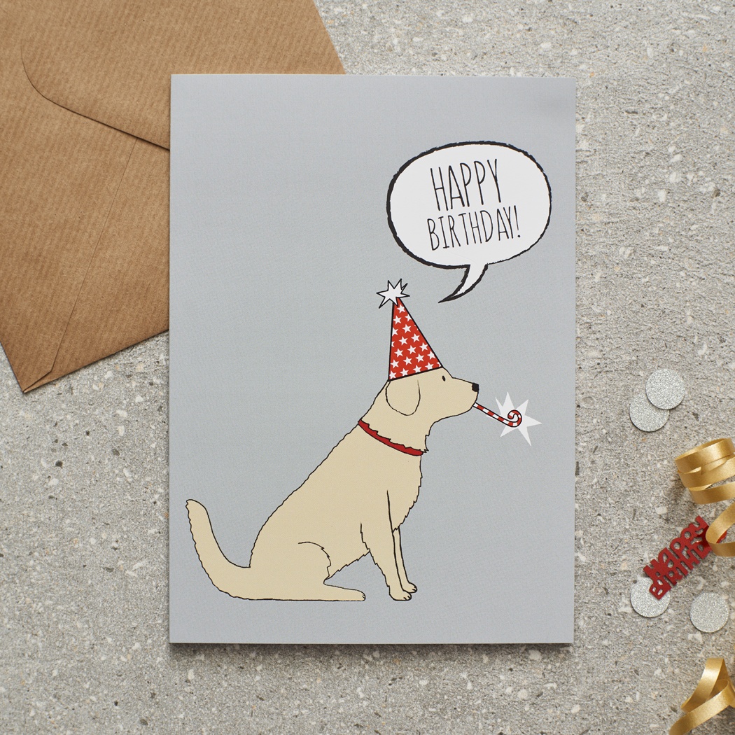 Golden Retriever Birthday Card £2.95 Mischievous Mutts Greeting