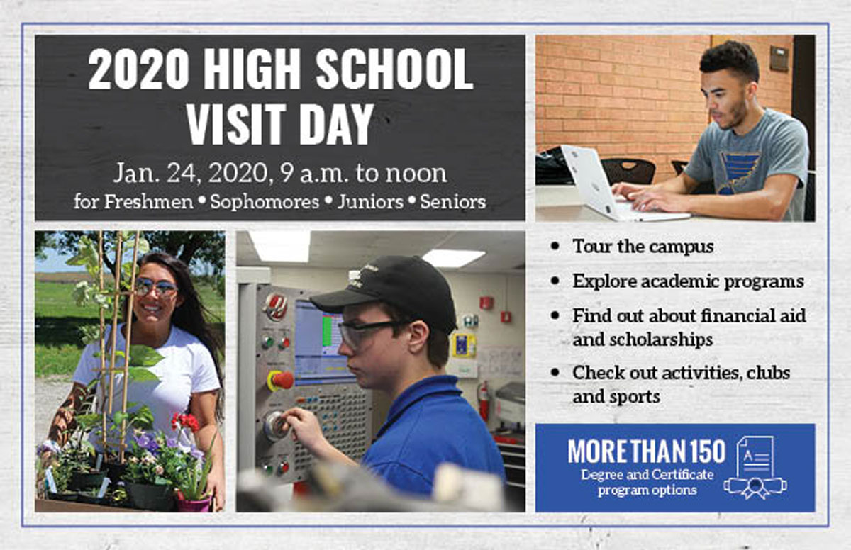 Learn all that SWIC has to offer on High School Visit Day Jan. 24