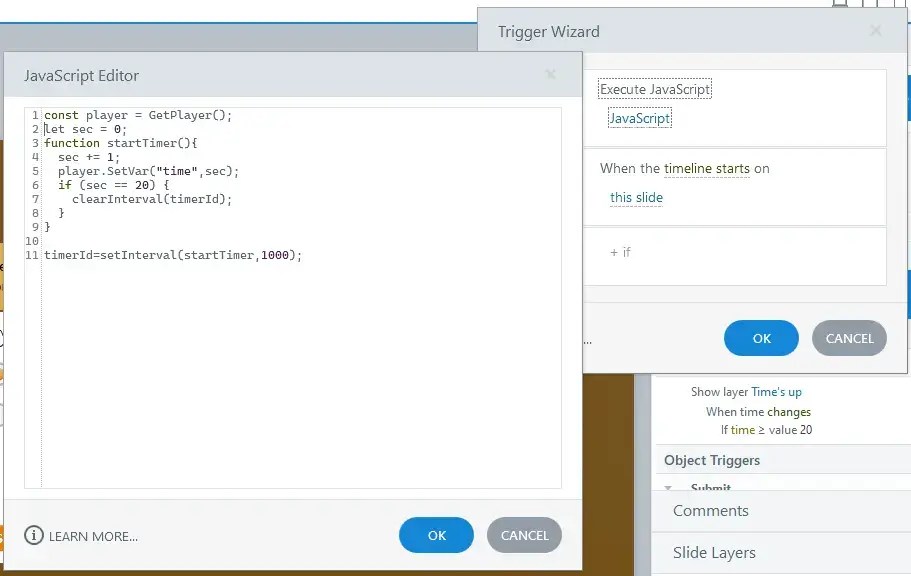 JavaScript Countdown Timer for questions in Storyline 360