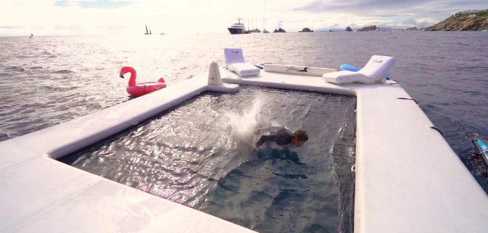Swim safely in the ocean with a FunAir inflatable Sea Pool Swimmer's