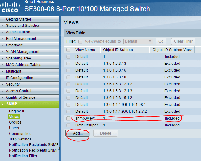 Cisco SF and SG series SNMP Configuration