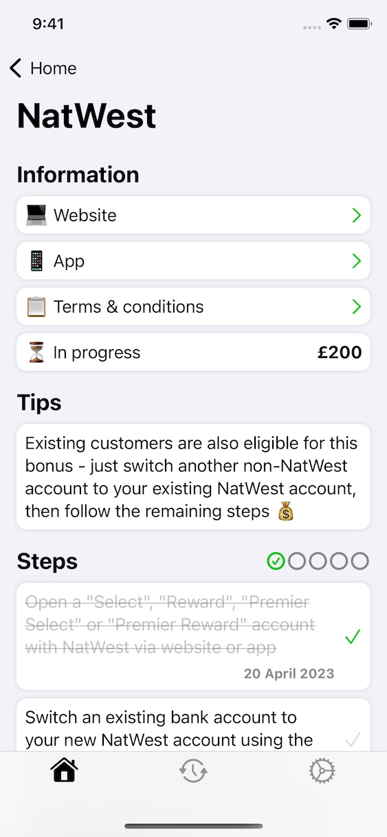 Bank switch offers Switch banks, collect cash