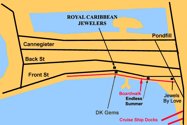 Philipsburg (St Maarten) Shopping Map