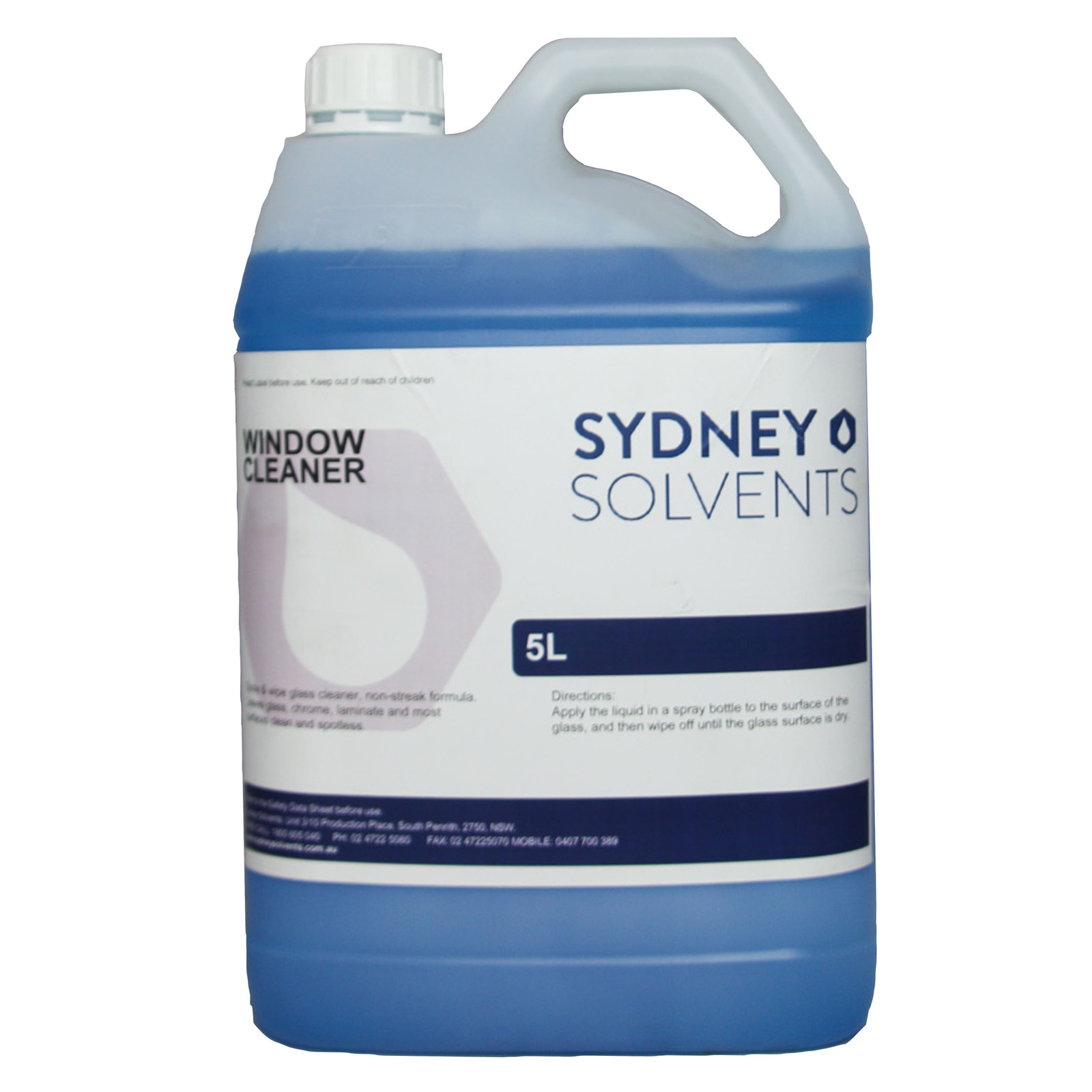 Sapphire Window Cleaner 5 Litre Sydney Solvents Free Shipping