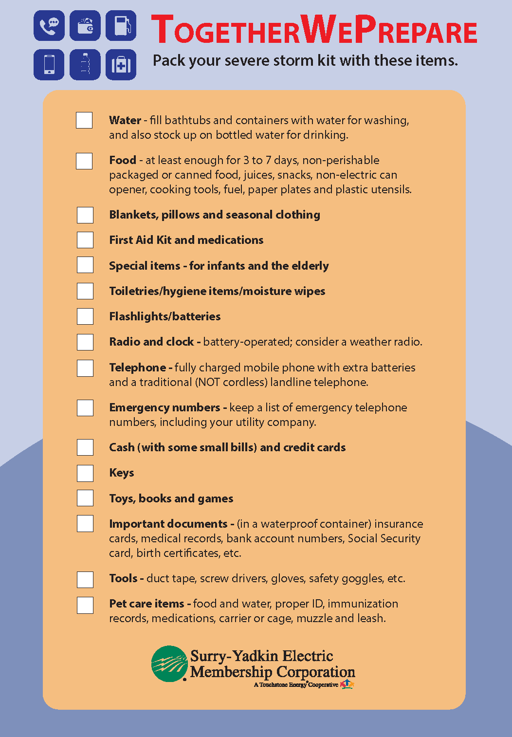 Storm Preparedness SurryYadkin EMC