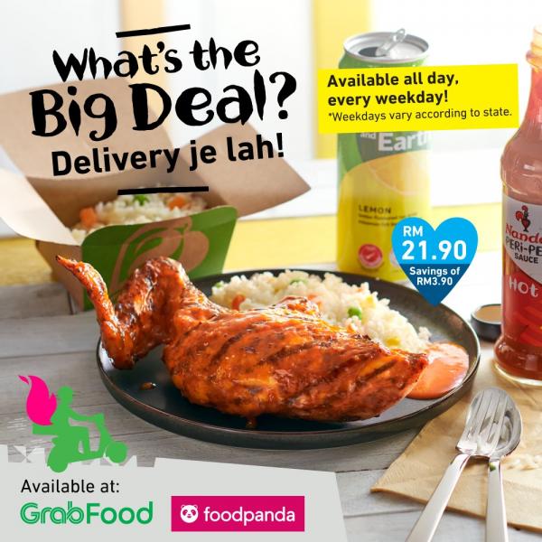Nando's 1/4 Chicken with Mediterranean Rice + Soft Drink