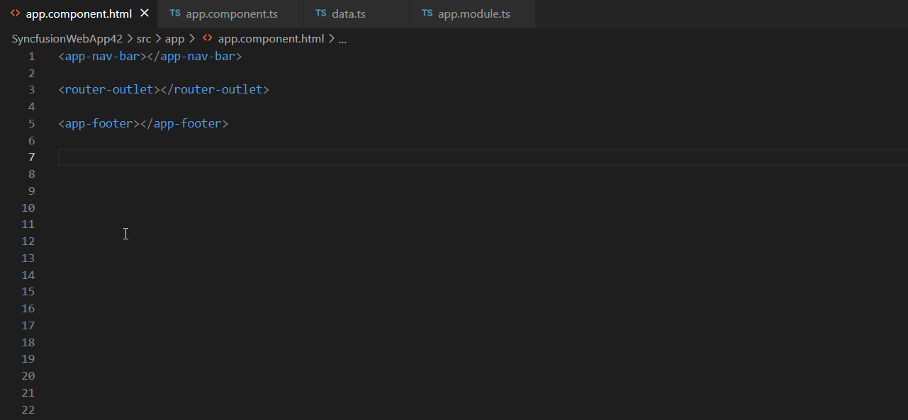 Introducing Syncfusion Angular Code Snippets for Visual Studio Code