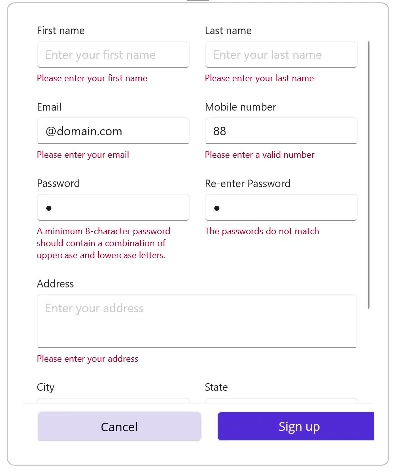 Create and Validate a SignUp Form in MAUI