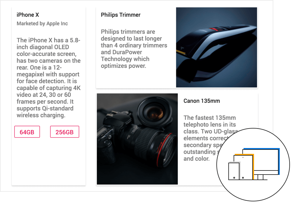 React Card Component HTML5/CSS3 Swipe Card Syncfusion
