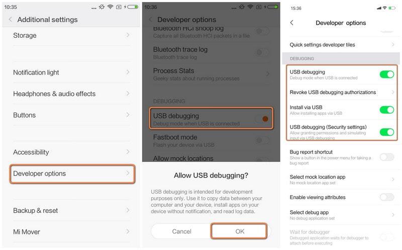 How to Enable Developer Options and USB debugging on