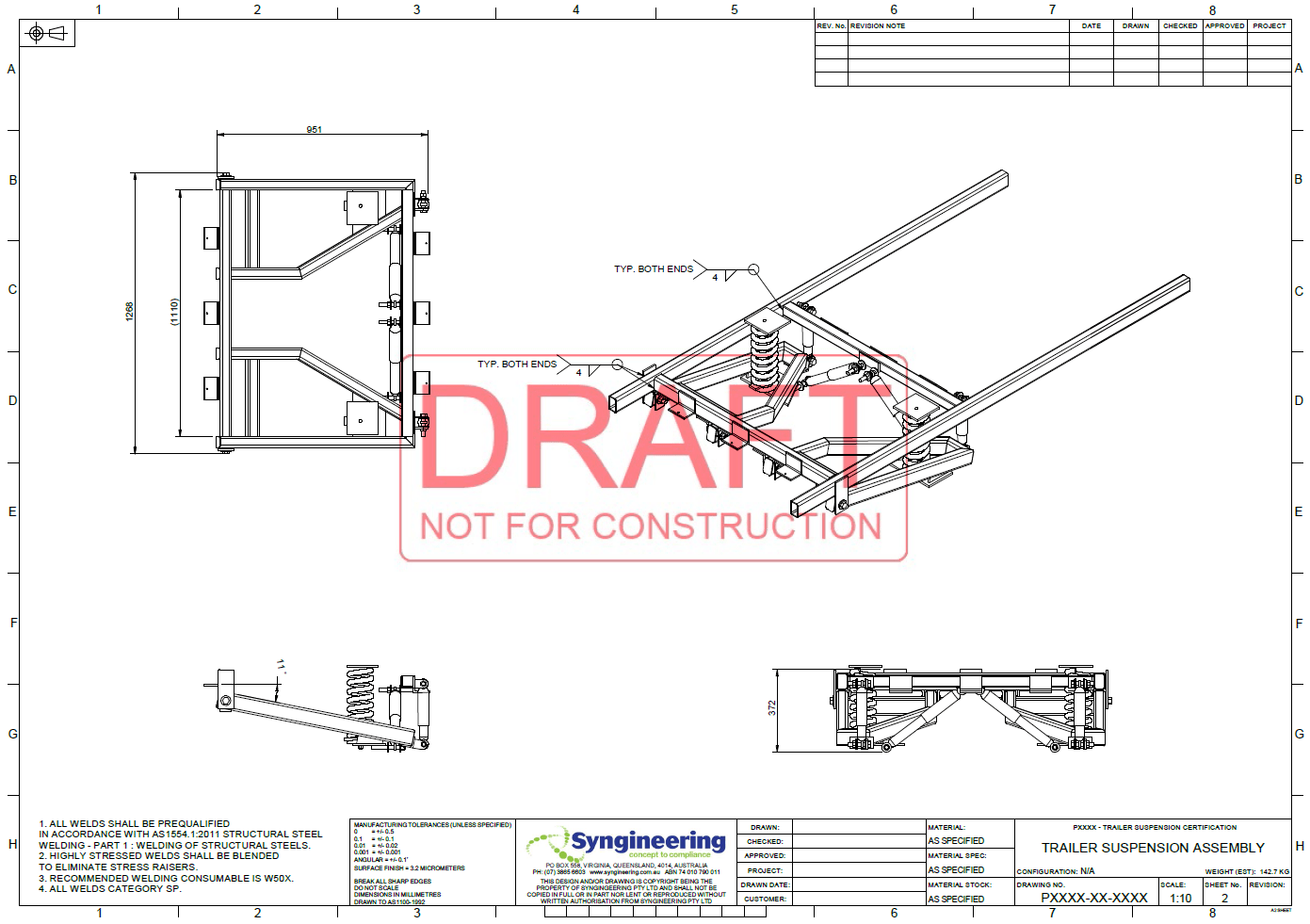 2D Drafting Syngineering Projects