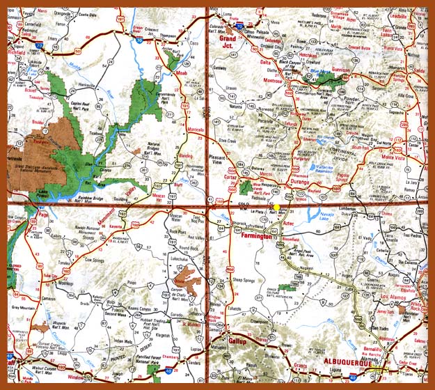 Map Of Four Corners Four Corners Roadmap