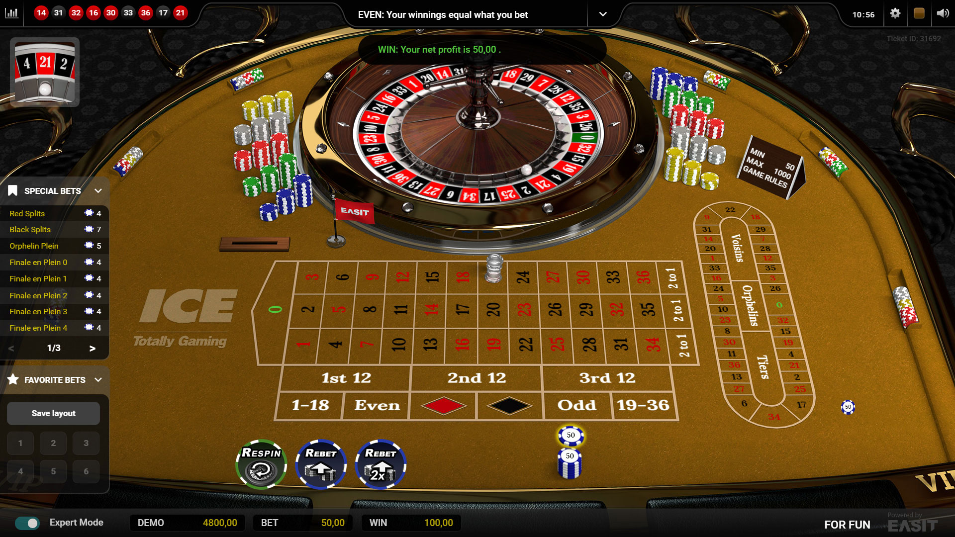 Roulette Diamonds VIP SYNOT Interactive