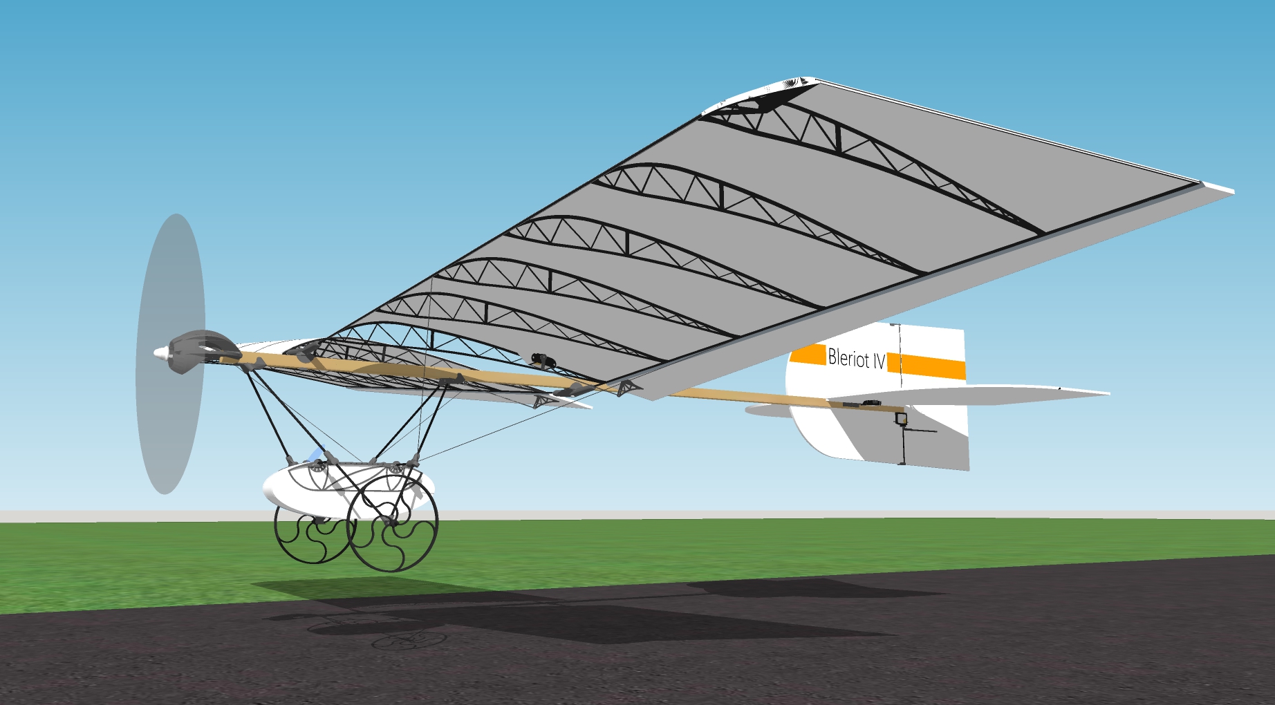 Bleriot IV Slowflyer mit Komponenten aus dem 3DDrucker Bleriot IV Slowflyer mit Komponenten aus dem 3DDrucker