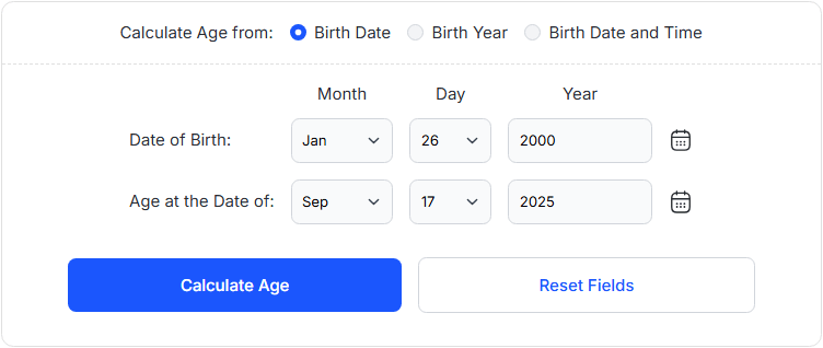 How Old Am I? Age Calculator - Calculate Exact Age