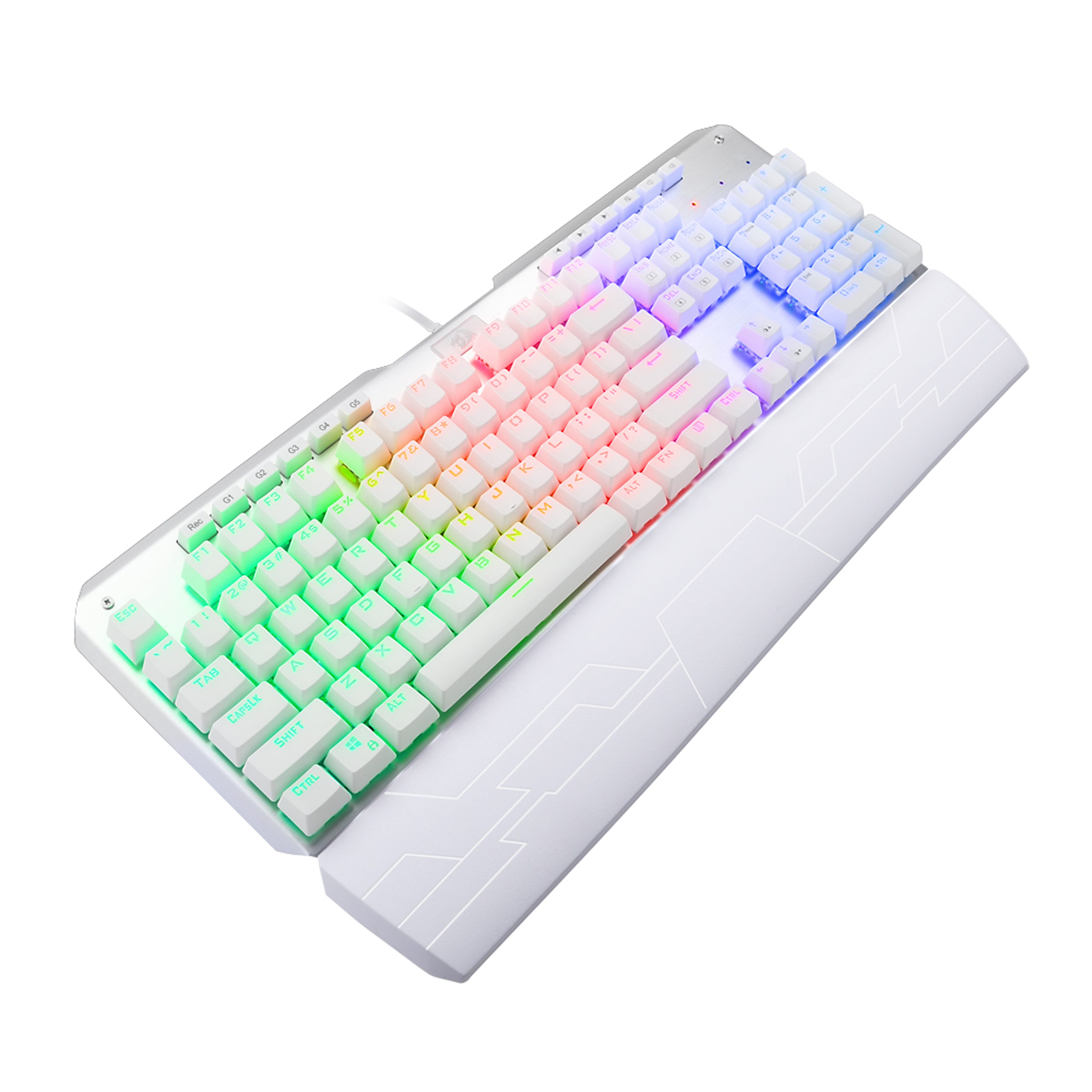 Redragon INDRAH WHITE RGB MECHANICAL Gaming Keyboard Syntech