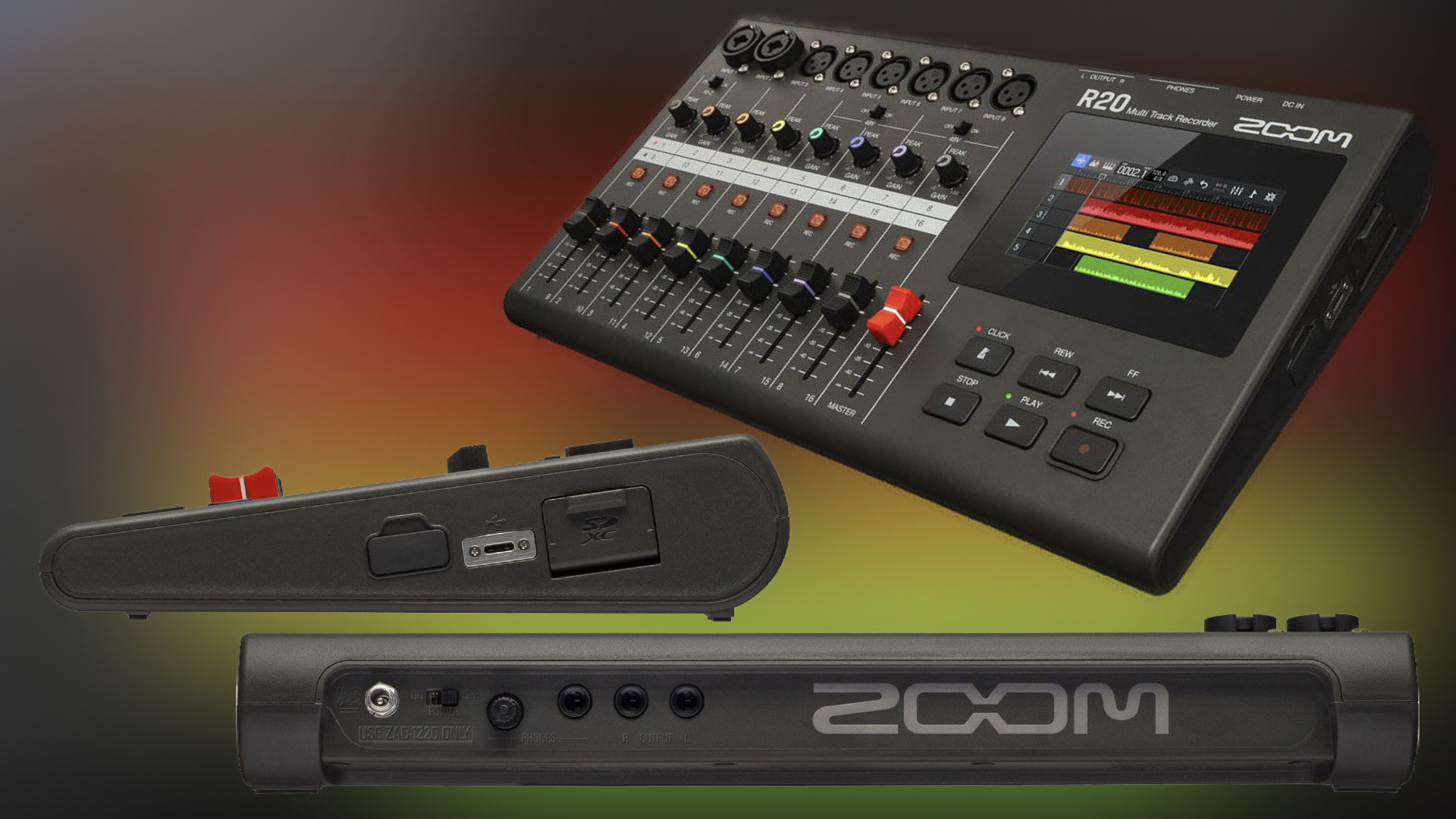 Zoom R20, new 16track portable multitrack recorder