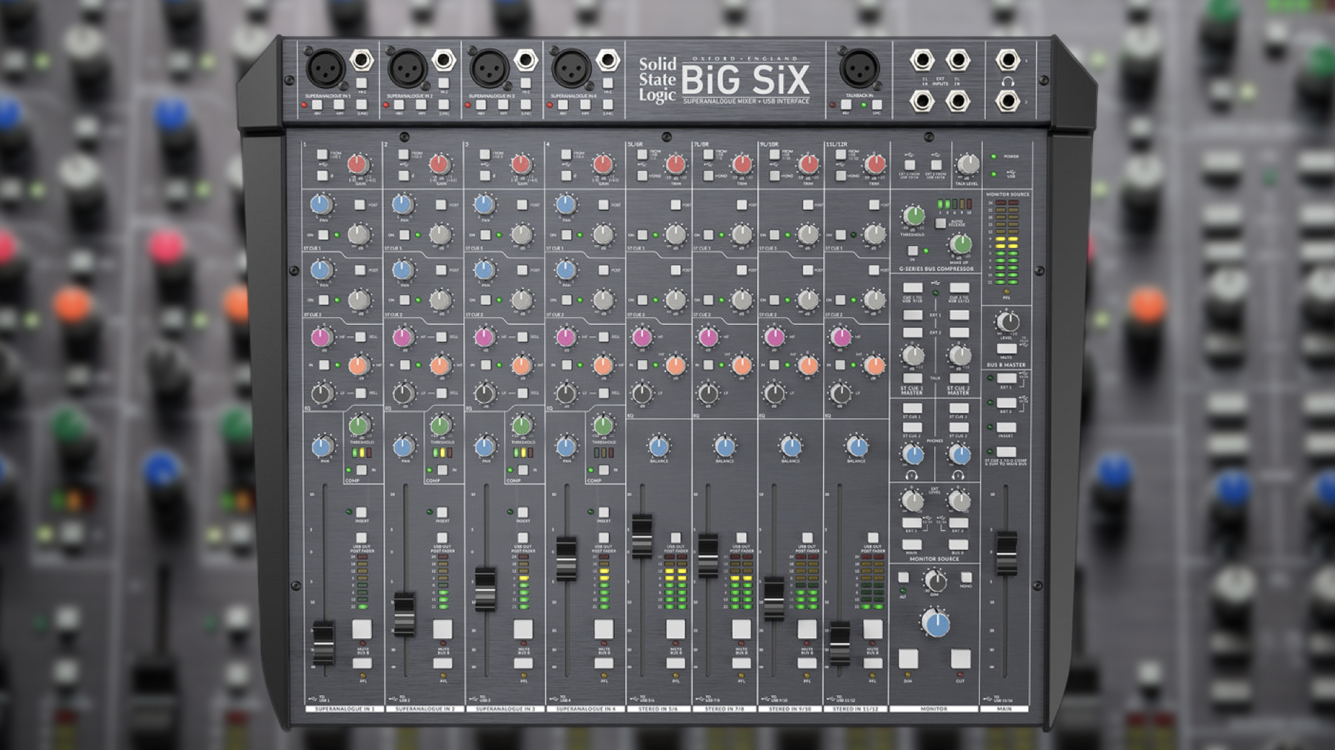 SSL BiG SiX, 12channel analog mixer with builtin USB interface