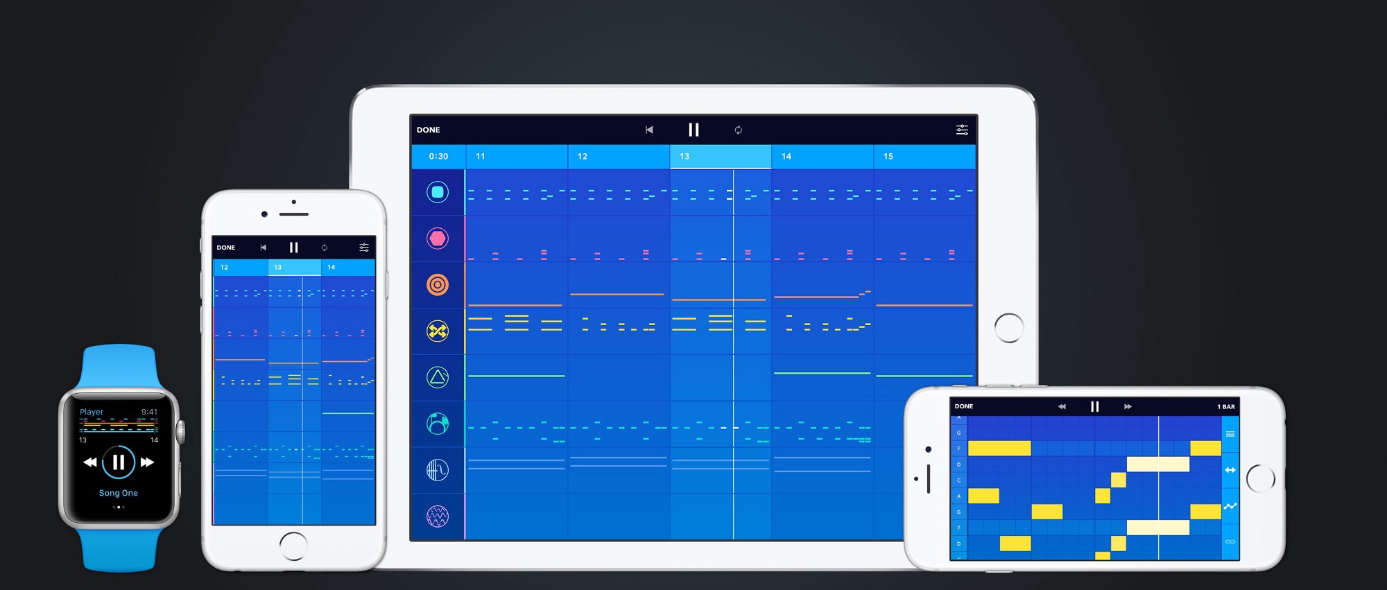 iOS MusicMaking App, Medly, Hits 3.0 Synthtopia