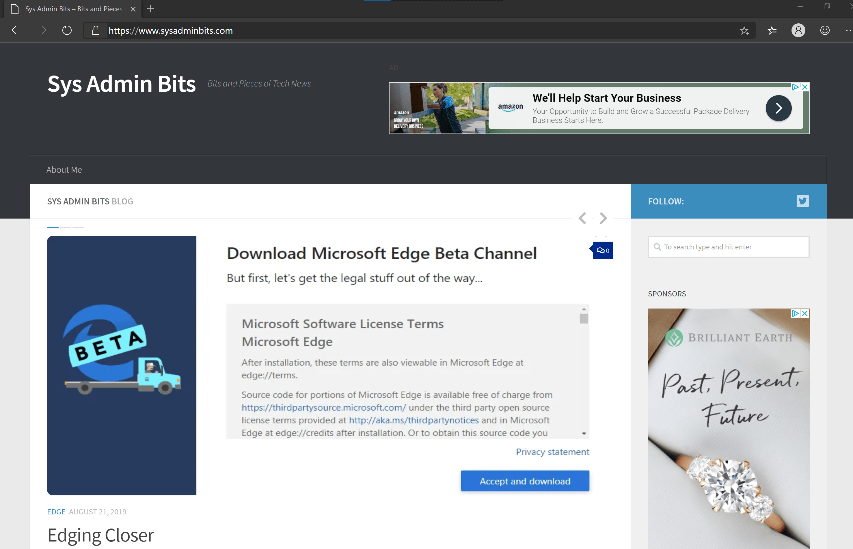 Microsoft's New Edge Browser Beta