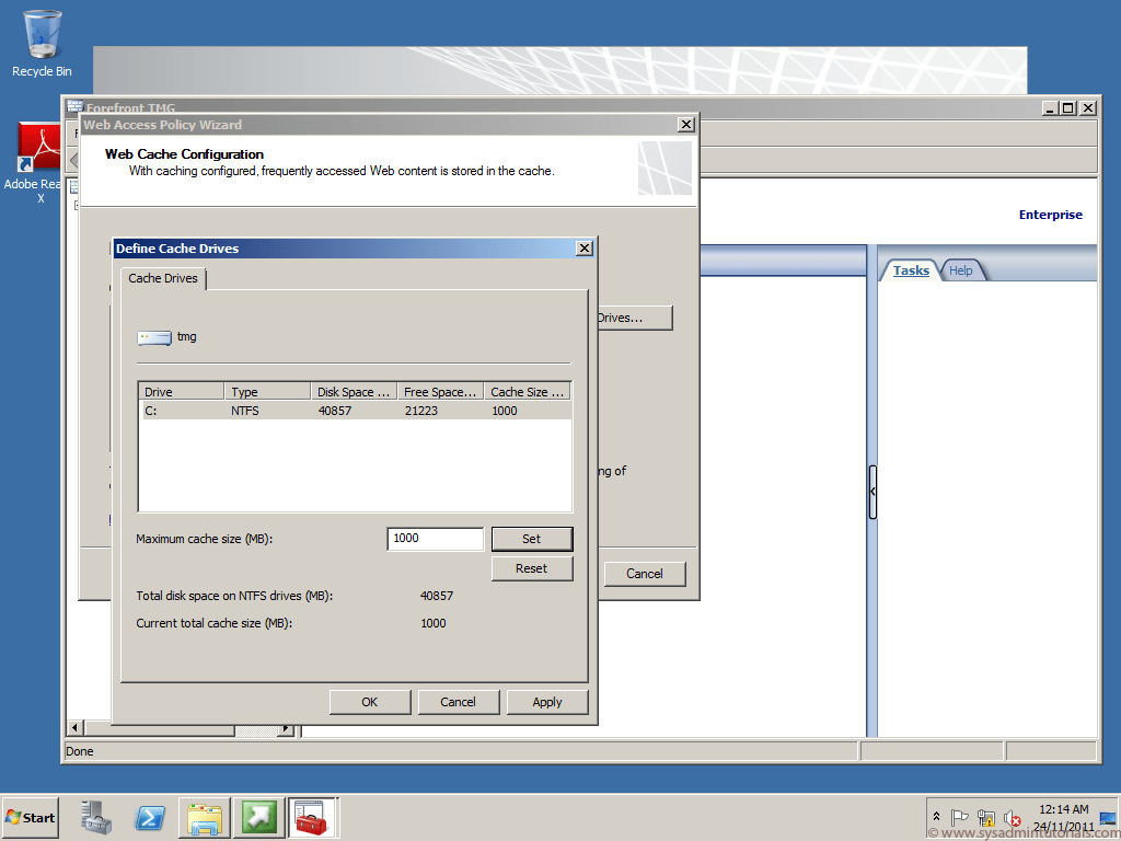 Forefront Threat Management Gateway Setup Wizard