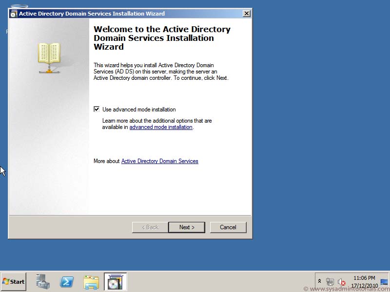 How to setup a Microsoft Windows 2008 R2 Domain Controller