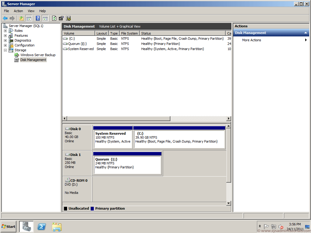 Configuración de clúster paso a paso en Windows 2008 R2 Windows Diary