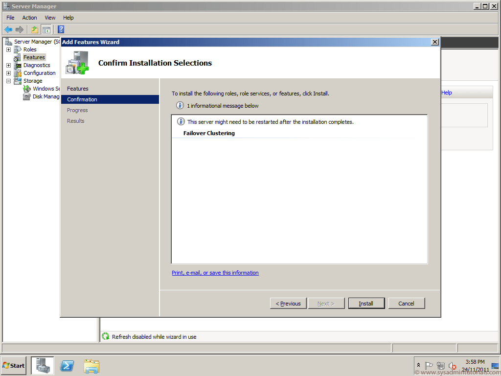 Windows Clustering Setup