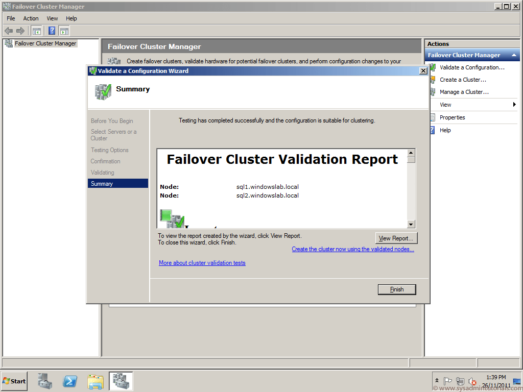 Windows Clustering Setup