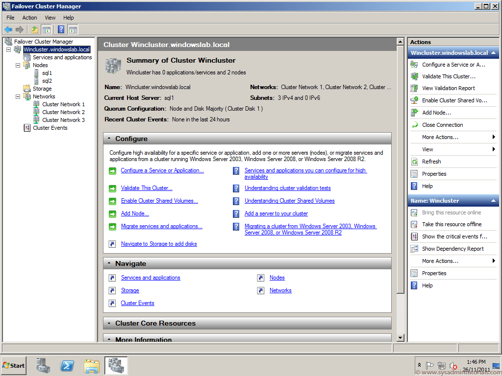 Windows Clustering Setup