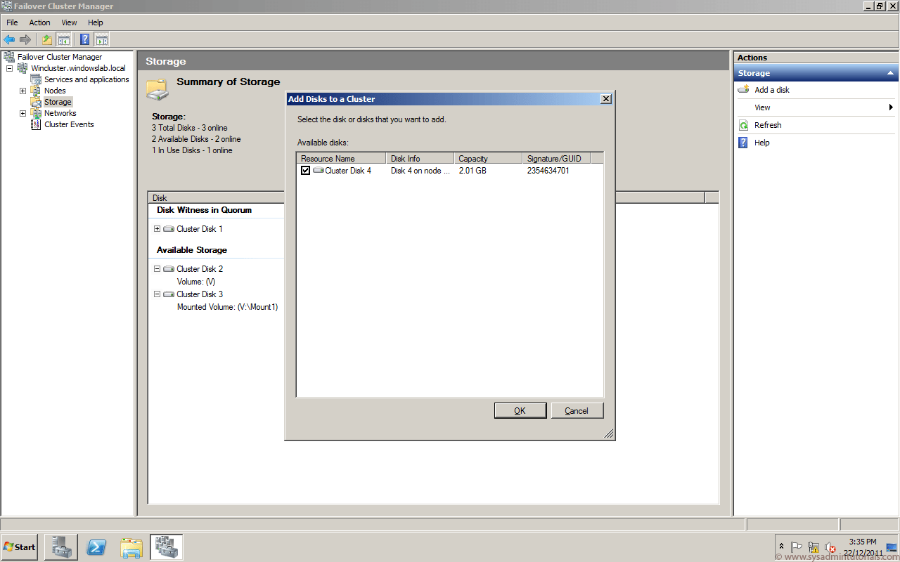 Windows Failover Cluster Volume Mount Points