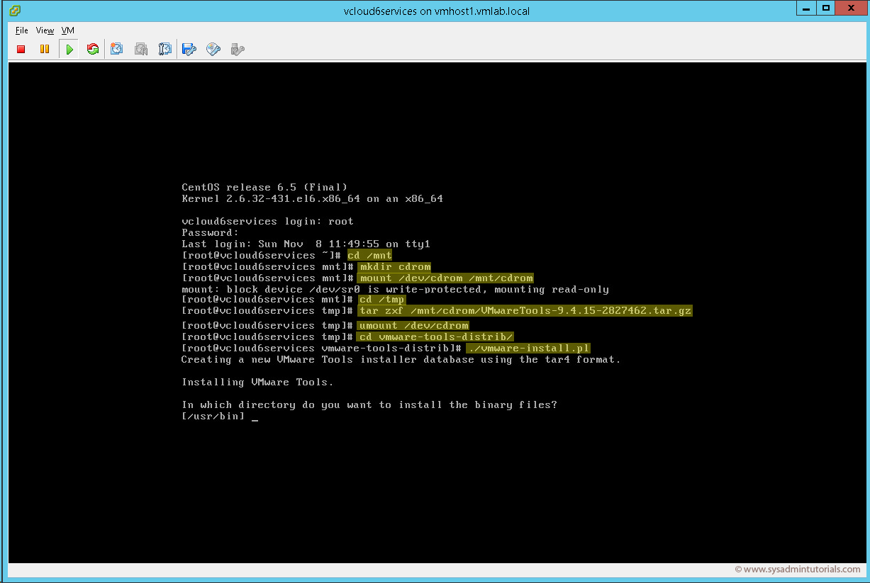 How to install VMware Tools on Linux