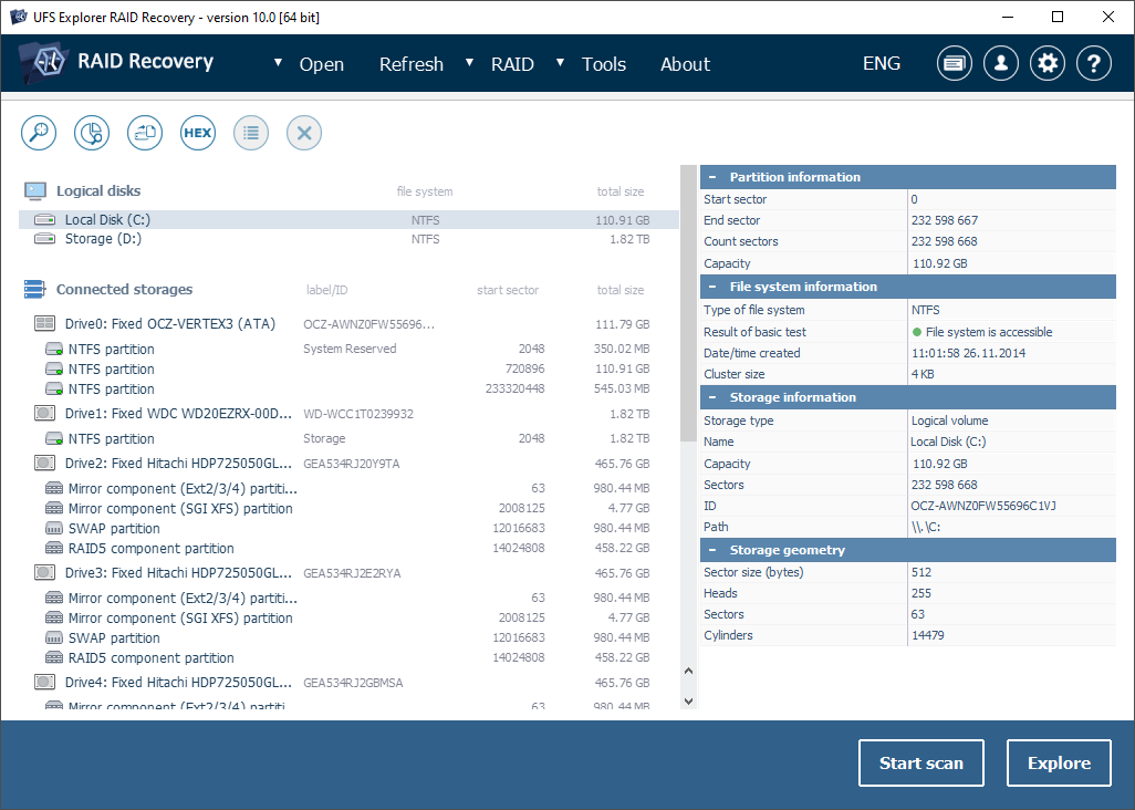 UFS Explorer RAID Recovery for Windows v. 8