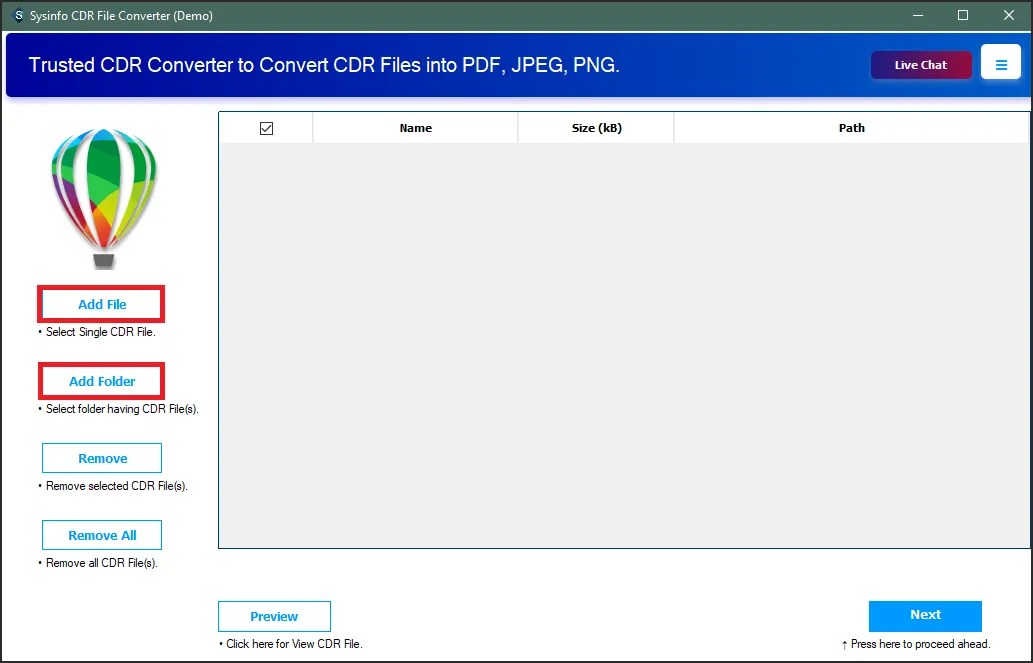 Sysinfo CDR File Converter to Convert CDR Files on Windows/Mac