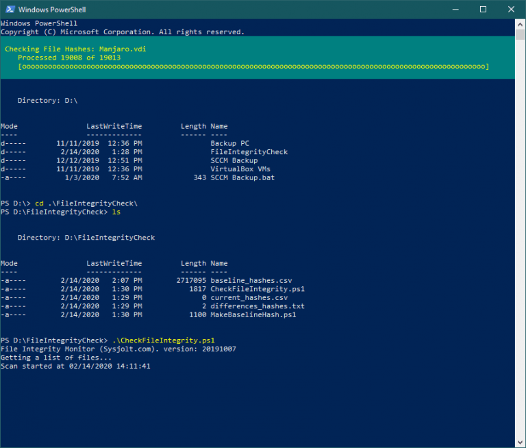 File Integrity Monitor with Powershell Sysjolt