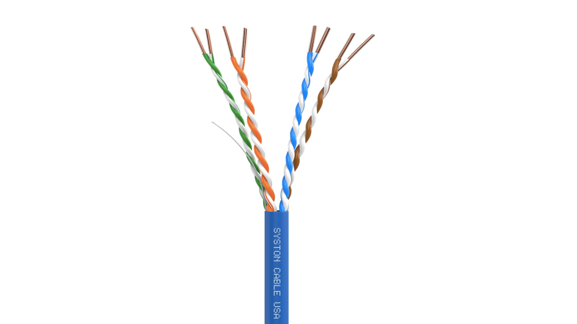 Premium Cat 5e Ethernet Cable - Copper, Tangle-Free, Plenum Rated