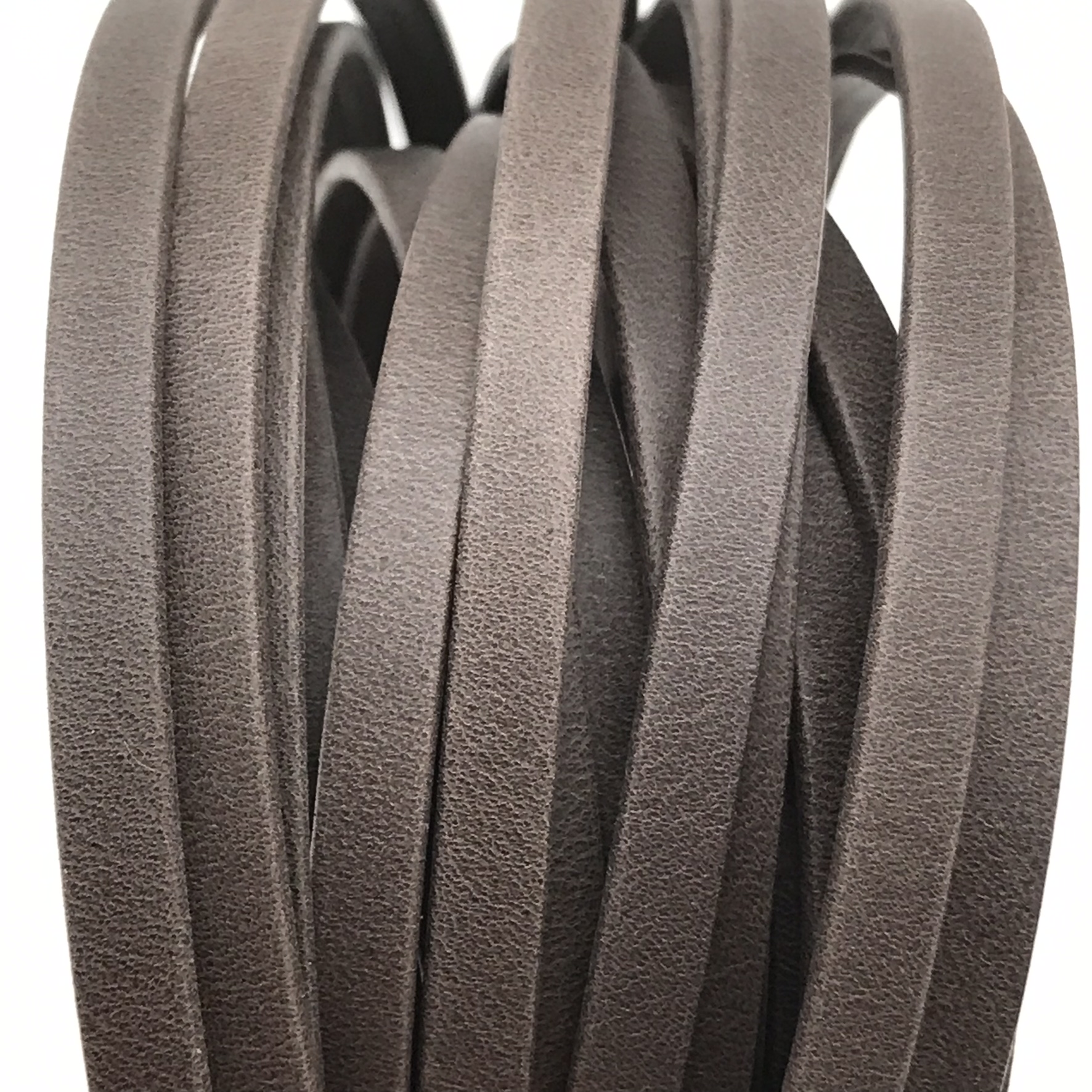 Flat Leather 5mm per YARD Matte Brown