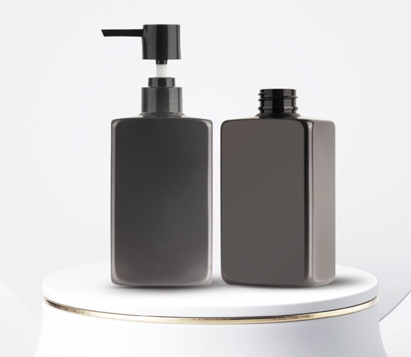 Square PET Shampoo Bottle 300ml Tone Packaging