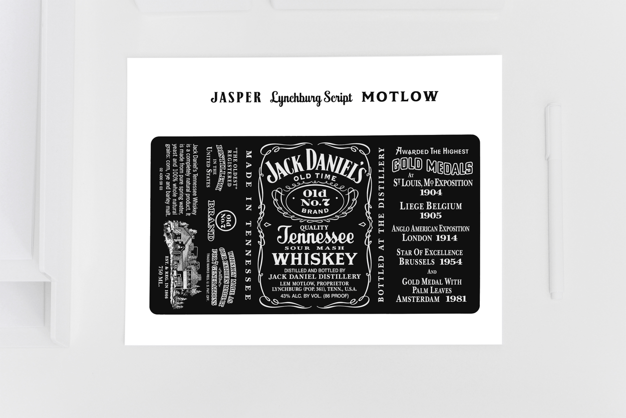 T.26 Digital Type Foundry Custom Fonts Jack Daniels