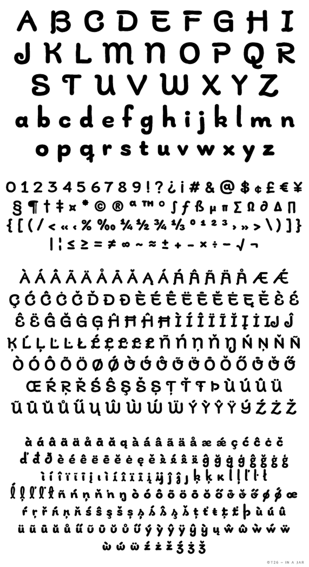 T.26 Digital Type Foundry Fonts In A Jar