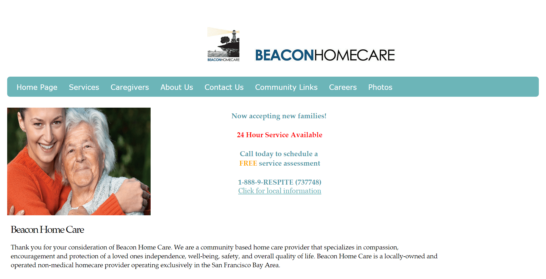 Beacon Home Care T324 site Design and Development, Marketing and