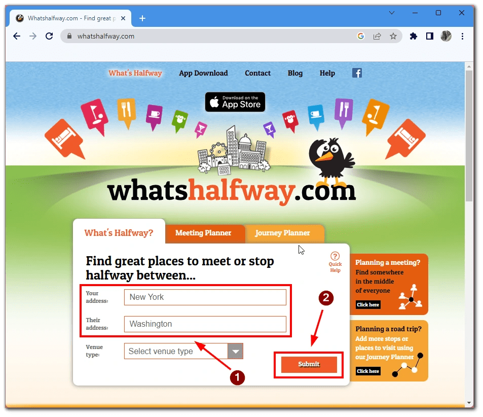 How to find the halfway point in Google Maps TabTV