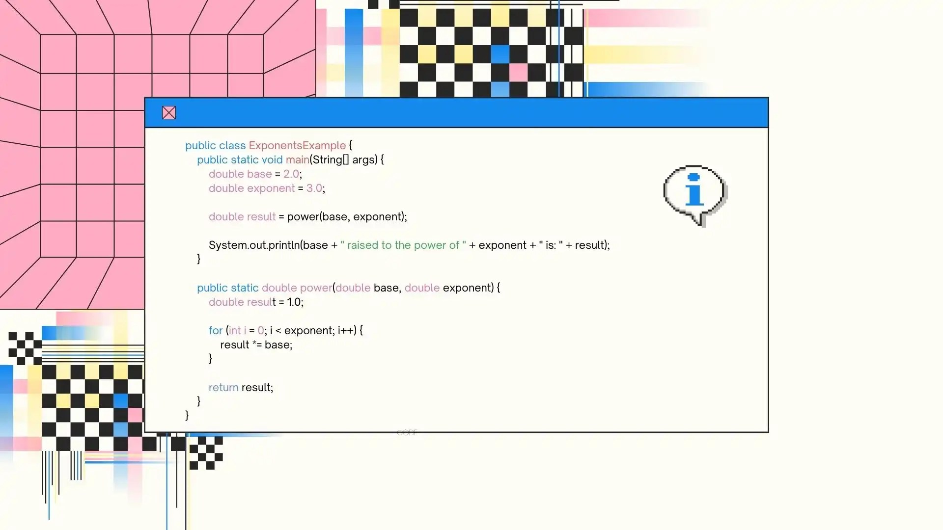 How to do exponents in Java TabTV