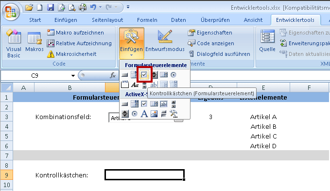Von der Wiege bis zur Bahre Formulare in Excel Der
